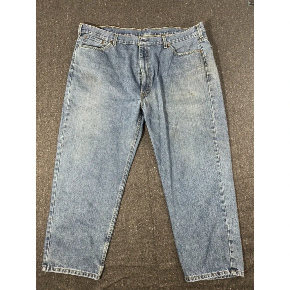 Levi's 550 Jeans Men's Size 48X30 Straight Relaxed Denim Blue Pre-Owned